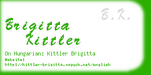 brigitta kittler business card